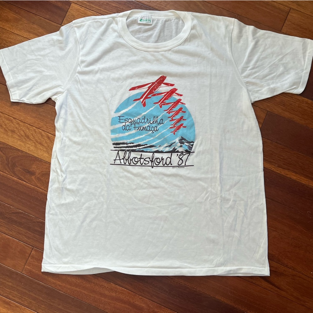 Vintage 1987 Abbotsford Airshow Esquadrilha da Fumaca Brazil Air Force Shirt 2XL